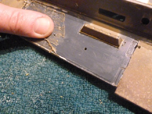 Removing the old glue with your thumb