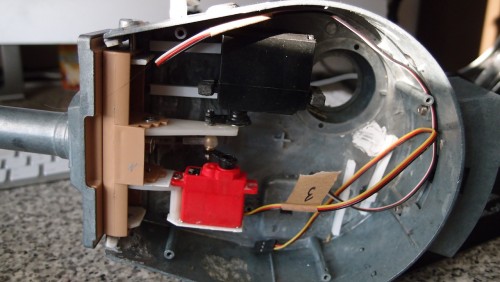 Turret set with servos.