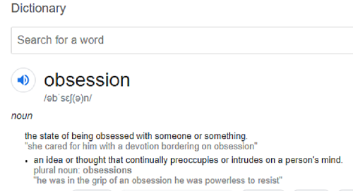 The meaning of obsession
