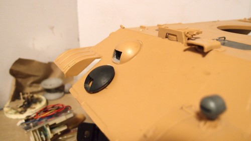 Was a pig fitting Tamiya part, problem is the Taigen cover is totally wrong.