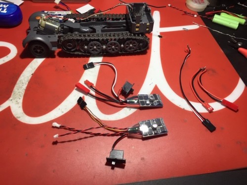 rewired the ESC from JST to micro connectors. Also lighter gauge wire for the radio connector, I hate big a$$ wires in a small model.