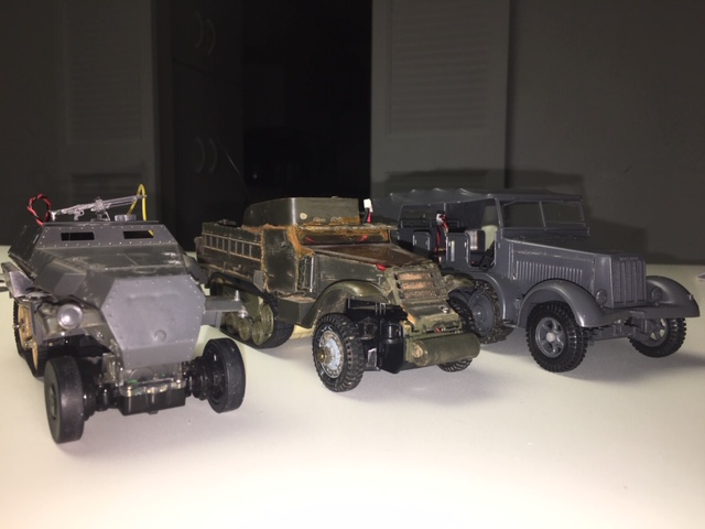 Shown here are 2 other 1/35 Semi Trac builds from some time back. I now feel that these were crude attempts compared to my latest effort.