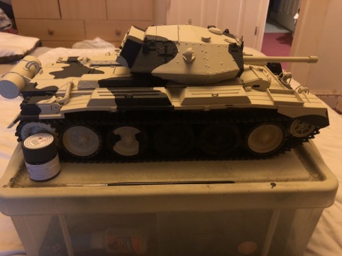 Finally. It pays to have someone good drawing and painting with something other than a spray can in the house. This is the cammo so far.<br />Painted by the mrs