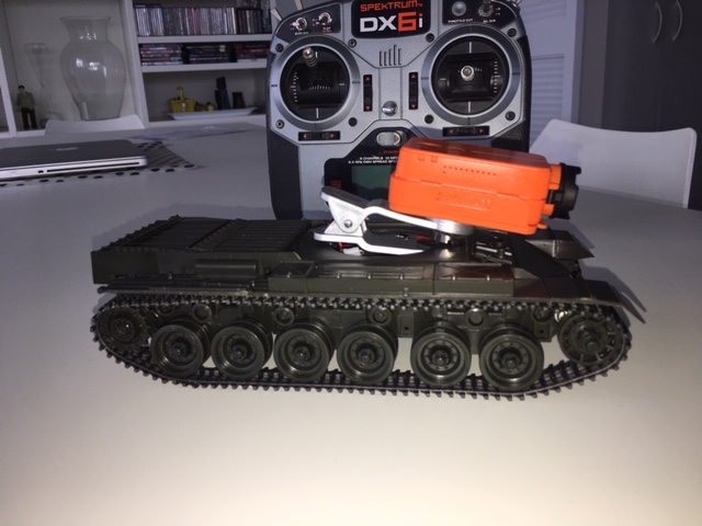 This Tank easily climbs the 32° ramp with the camera payload.