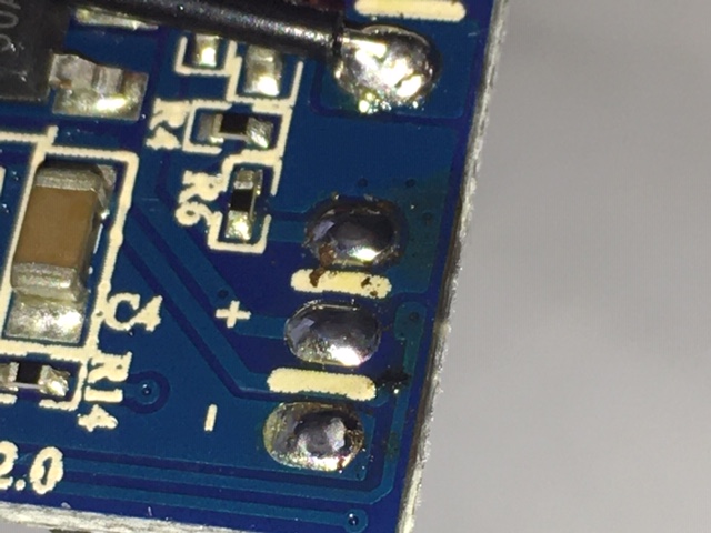 The circuit board has markings on it showing the polarity. the white wire should be labeled S for signal.