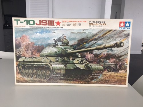 Super rare 1965 JS III T-10. Has coil spring suspension for the road wheels.