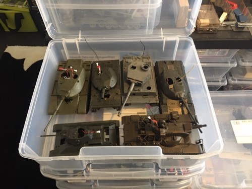 I bought these storage cases for my 1/35 model tanks recently and it greatly simplifies storage and protection of my prized models.