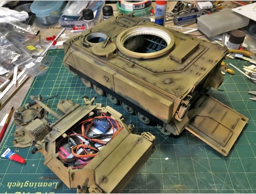 M-113 M113 M-113A1 MRV 1/16 RC Scorpion Turret Australian Army build