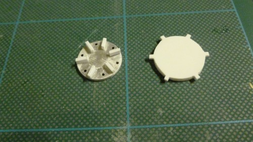 Top plate with 1.5mm x 1.5mm separation spacers and shaped base and tab plate