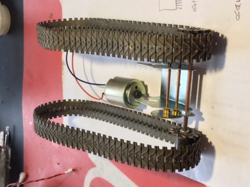 Sherman motorized single motor setup is also very narrow and I believe is the same SM gearbox used in the motorized M113 APC. This is the rarest of the Tamiya SM gearbox.