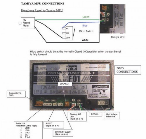 Tamiya DMD MF unit wiring