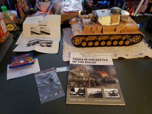 A new Zaloga book and some Feldwebel uniform addons to help keep me having fun with the Build.jpg