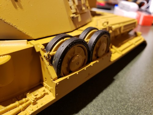 Some scale ABER chain and a mount along with a retaining bar add some realism to the spare roadwheels....jpg