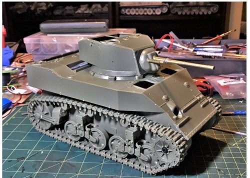 1/16 RC M5A1 Stuart Light tank - build