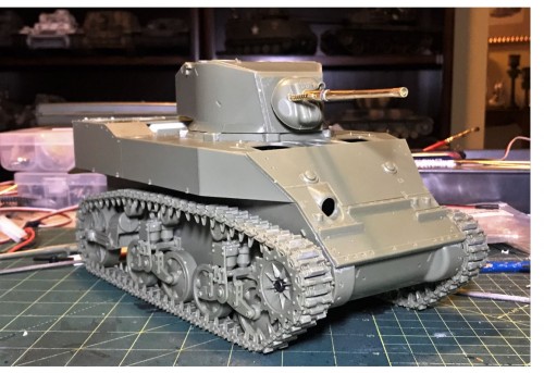 1/16 RC M5A1 Stuart Light tank - build