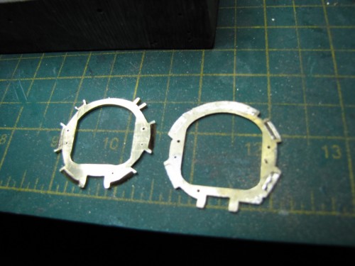 Two parts of the cupola ready for soldering