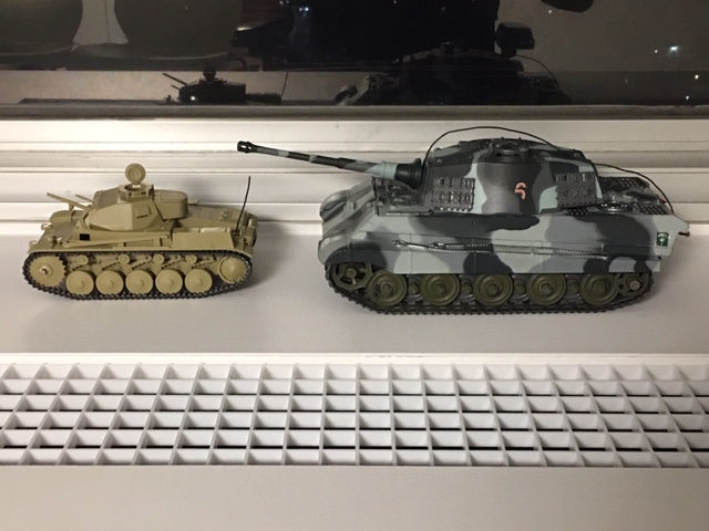 King Tiger VS Panzer II in size. both 1/35 scale, I know crazy right? Can you say escalation in size lol?