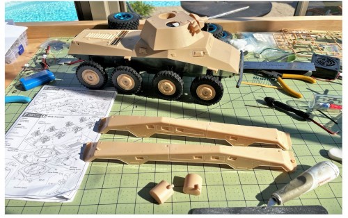 1/16 RC Sd.Kfz. 234/2 Puma armored car - build