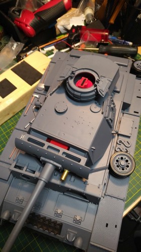 Cupola is still removable, but when open fits a Tamiya battle unit nice and snug.