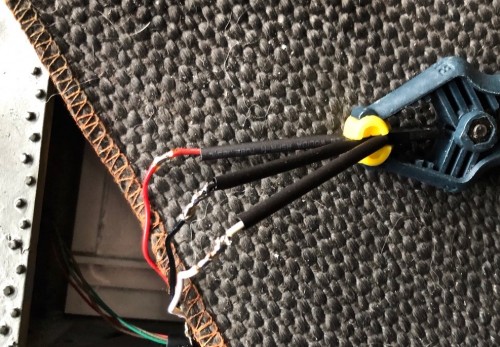 Receiver cables soldered