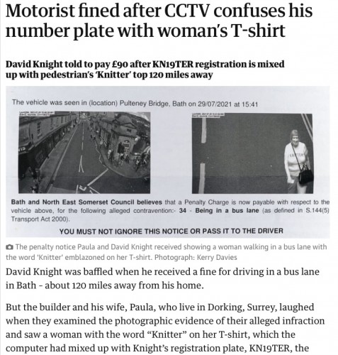 KNITTER- and bus lane fine