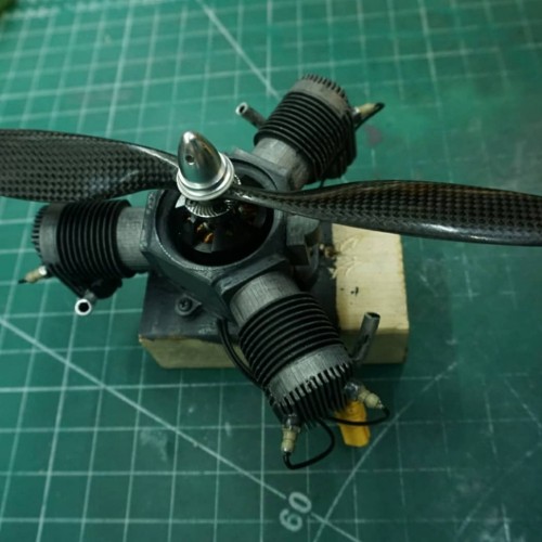 3 d brushless cover scale vintage 3cy engine aero